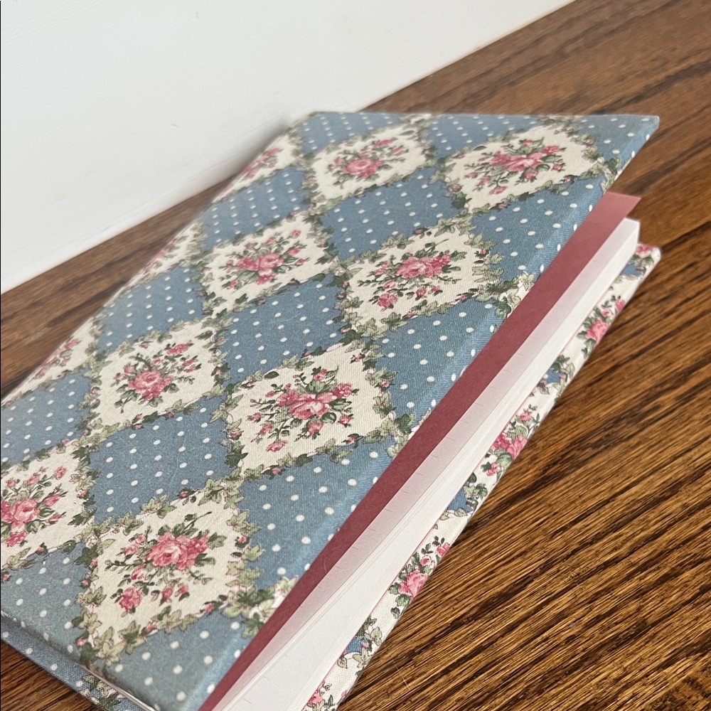 NWOT Vintage Roses Floral Blue Journal